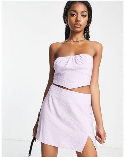 TOPSHOP Co-ord Split Front Mini Skirt - Purple