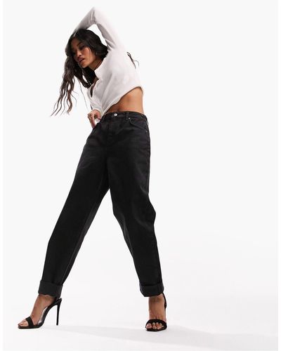 ASOS Relaxed Mom Jeans - Black