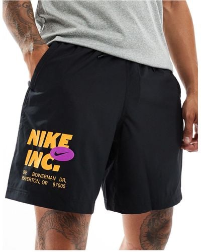 Nike Basketball Icon 8in Swoosh Logo Shorts - Black