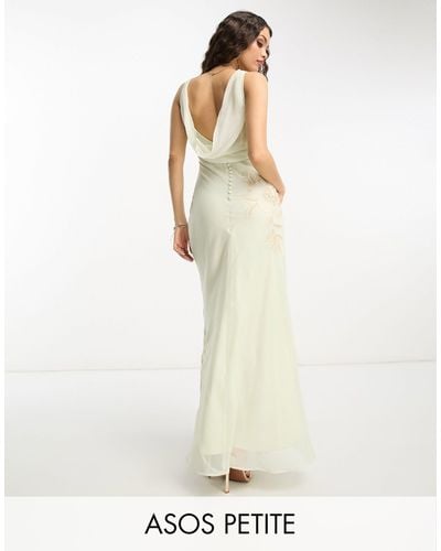 ASOS Asos design petite - vestito lungo da damigella - Bianco