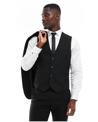 ASOS Skinny Suit Waistcoat - Black