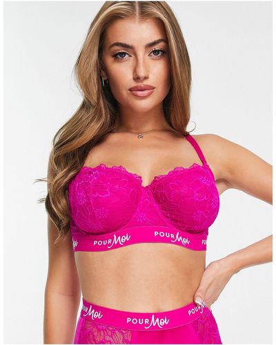 Pour Moi Pink Non Padded Viva Luxe Underwired Bra