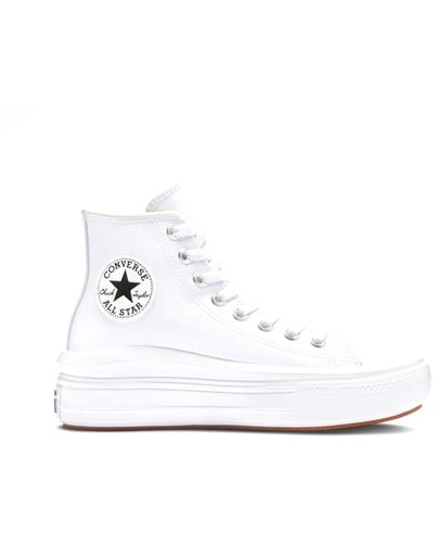 Converse – chuck taylor all star move – sneaker aus leder - Weiß