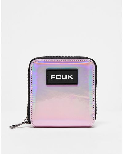 French Connection Holograph Glitter Purse - Pink