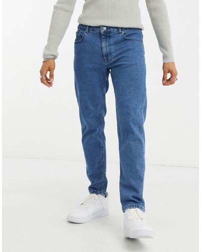 ASOS Jeans stretch affusolati lavaggio medio rétro - Blu