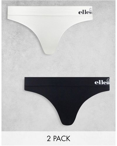 Ellesse – 2er-pack verstärkte slips - Weiß