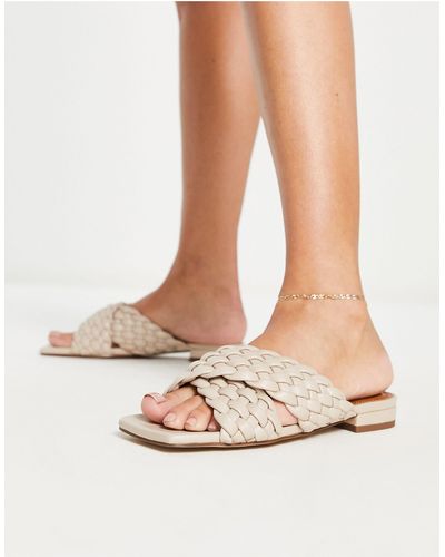 NA-KD Cross Front Braided Sandals - Multicolor