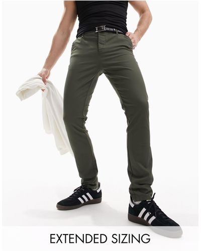 ASOS Pantalon chino ajusté - kaki - Vert