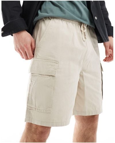 Pull&Bear Cargo Shorts - White