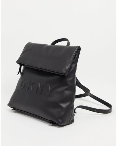 DKNY Embossed Logo Backpack - Black