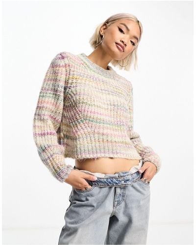 ONLY Balloon Sleeve Sweater - Multicolor