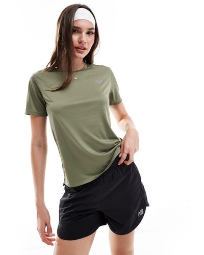 New Balance – sport-t-shirt - Grün