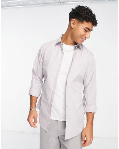 French Connection Slim Long Sleeve Shirt - White