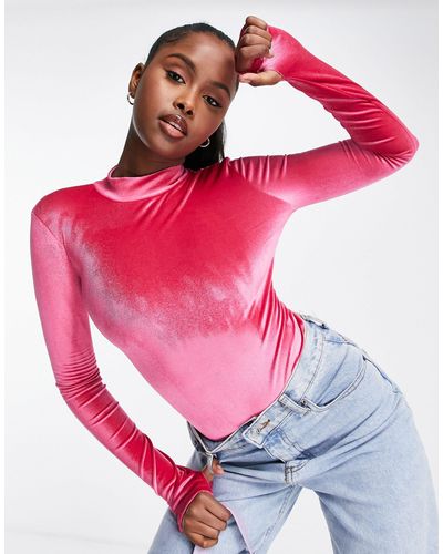 Rebellious Fashion – hochgeschlossener body - Pink