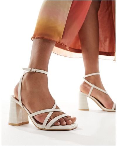 New Look Block Heel Multi-strap Sandal - Pink