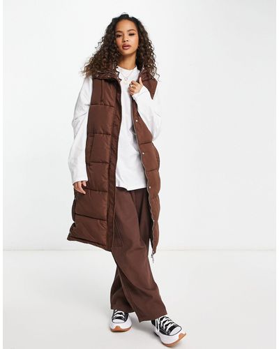 New Look Longline Padded Vest - White