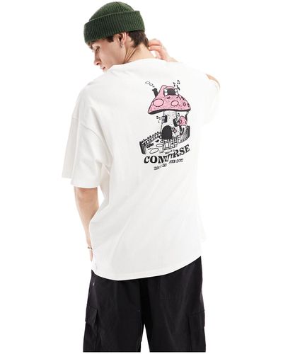 Converse Mushroom house - t-shirt - Blanc