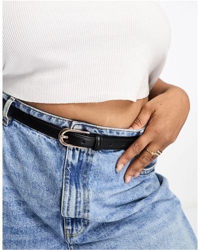 ASOS Asos design curve - cintura skinny per vita e fianchi nera - Blu