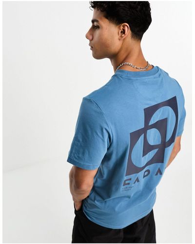 Farah Heads - T-shirt Met Print Op - Blauw