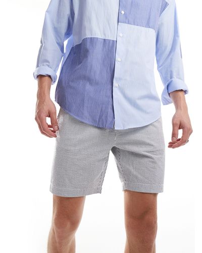 Threadbare Pantalones cortos a rayas azules y blancas