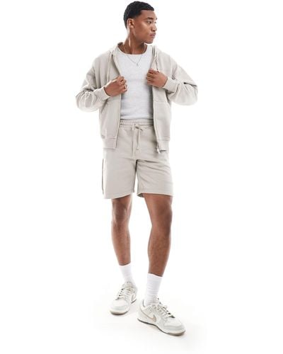 The Couture Club Co-ord Raw Seam Jersey Shorts - White