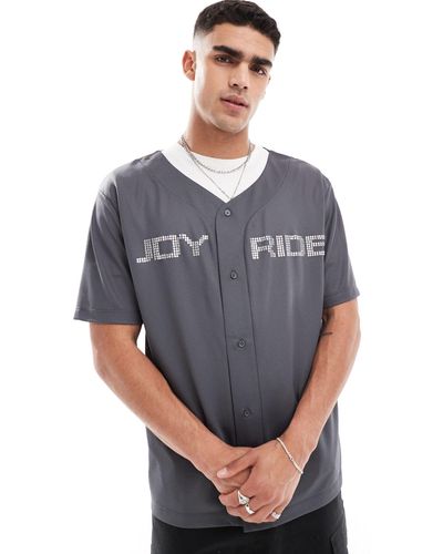 ASOS Oversized Baseball Shirt - Grey