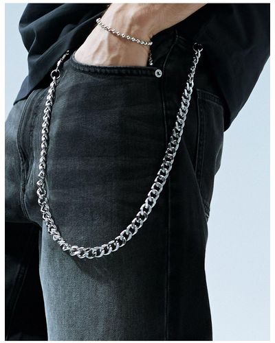 ASOS Curb Jeans Chain - Black