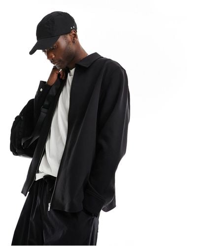 Weekday Curtis - giacca nera comoda - Nero