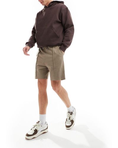ASOS – schmal geschnittene pikee-shorts - Mehrfarbig