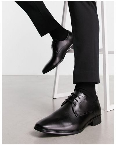 Office Micro Lace Up Shoes - Black