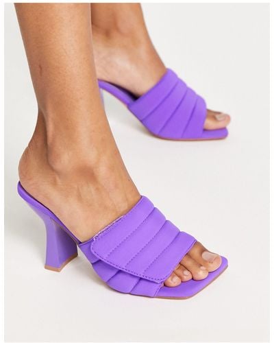 TOPSHOP Ross Padded Heeled Sandal - Purple