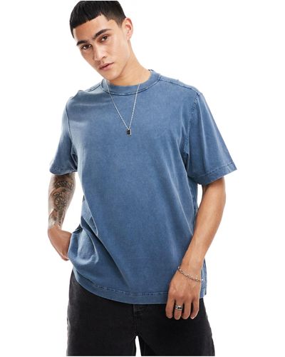 Abercrombie & Fitch – vintage blank – locker geschnittenes t-shirt - Blau