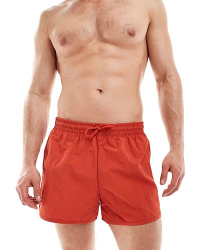 Weekday Tan - pantaloncini da bagno stile da corsa rossi - Rosso