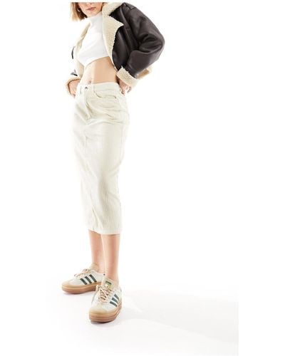 Pimkie Cord Midi Skirt - White