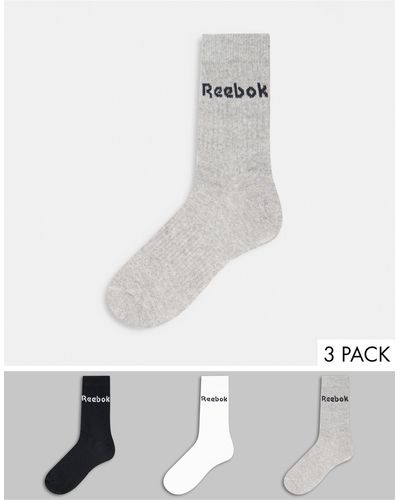 Reebok Training Core 3 Pack Crew Socks - Multicolour