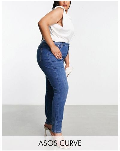 ASOS Asos Design Curve Ultimate Skinny Jeans - Blue