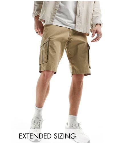 GANT – locker geschnittene cargo-shorts aus twill - Natur
