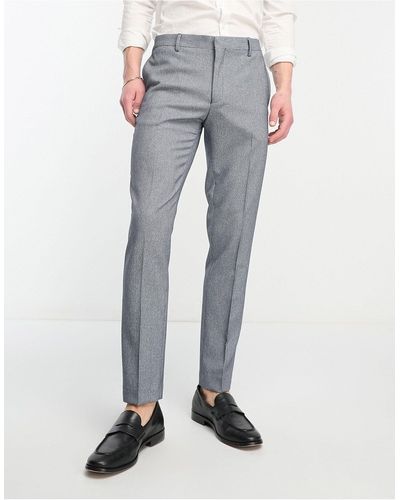 River Island Skinny Houndstooth Suit Trousers - Blue