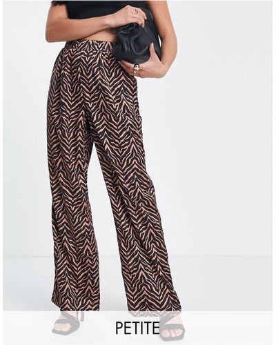 Missguided Broek Van Co-ord Set Van Satijn Met Zebraprint - Meerkleurig