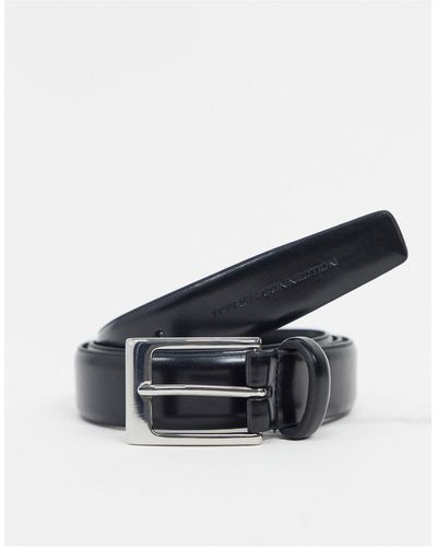 French Connection Classic Leather Belt - Black