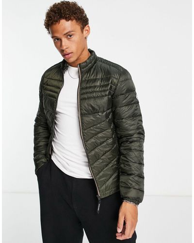 Jack & Jones Essentials Padded Jacket With Stand Collar - Gray