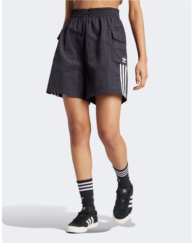 adidas Originals 3 Stripe Cargo Shorts - Black