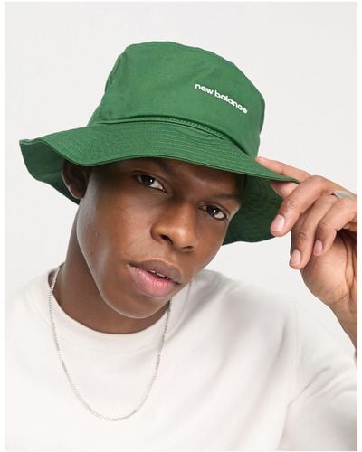 New Balance Bucket Hat Met Logo - Groen