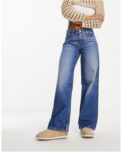 Weekday Ample Low Rise baggy Jeans - Blue