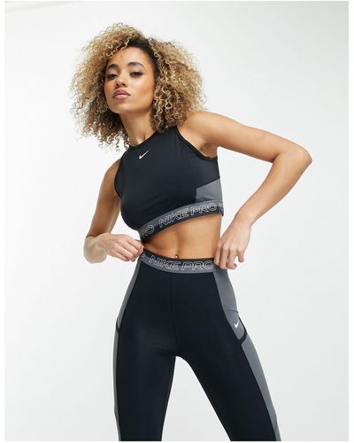 Nike Nike pro - femme training - crop top senza maniche - Blu