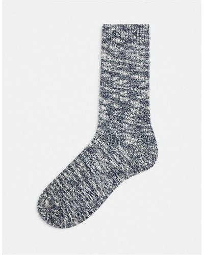 Birkenstock Slub Cotton Mens Socks - Grey