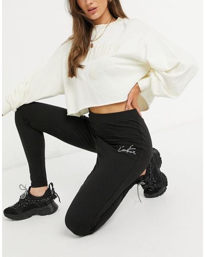The Couture Club Outline Logo Highwaisted leggings - Black