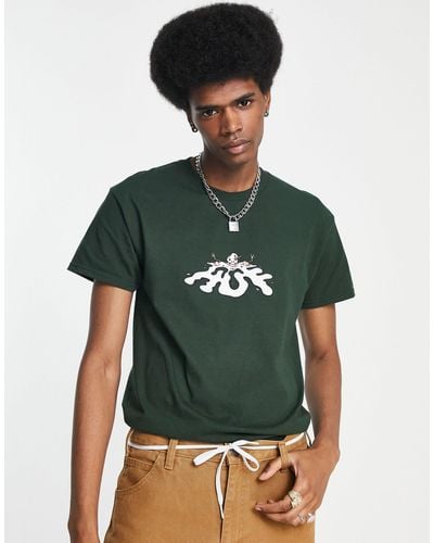 Huf Snowman - t-shirt à manches courtes et imprimé devant - Vert