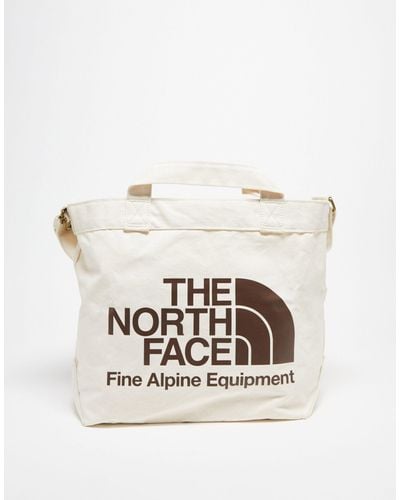 The North Face Tote Met Logo Van Natuurlijk Katoen - Naturel