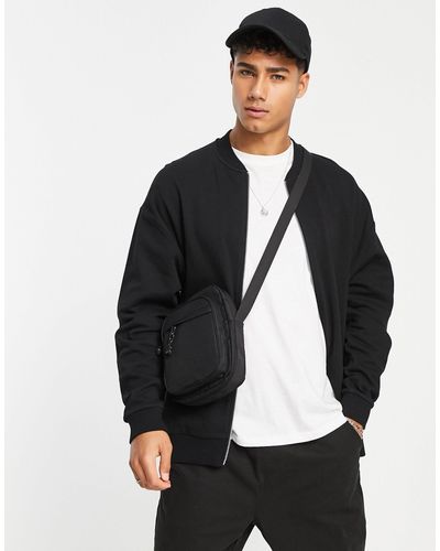 ASOS Oversized Jersey Bomberjack - Zwart